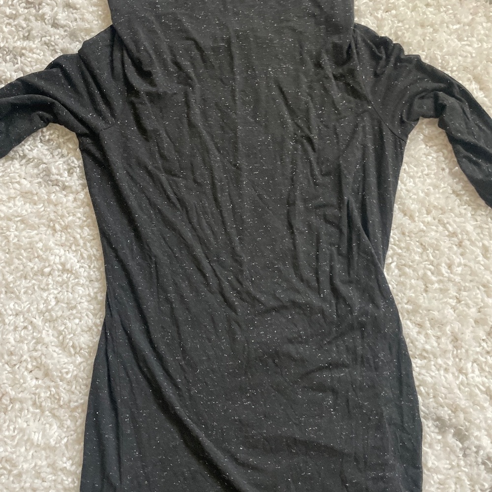 Black with silver metallic fibers dress maternity